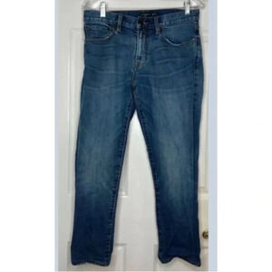 Woman CLUB MONACO blue Straight Leg Cropped Stretch Denim Jeans Sz 30 X 26 EUC